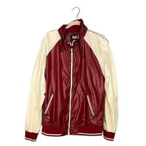 D&G Dolce & Gabbana Men's Red and Cream Jacket